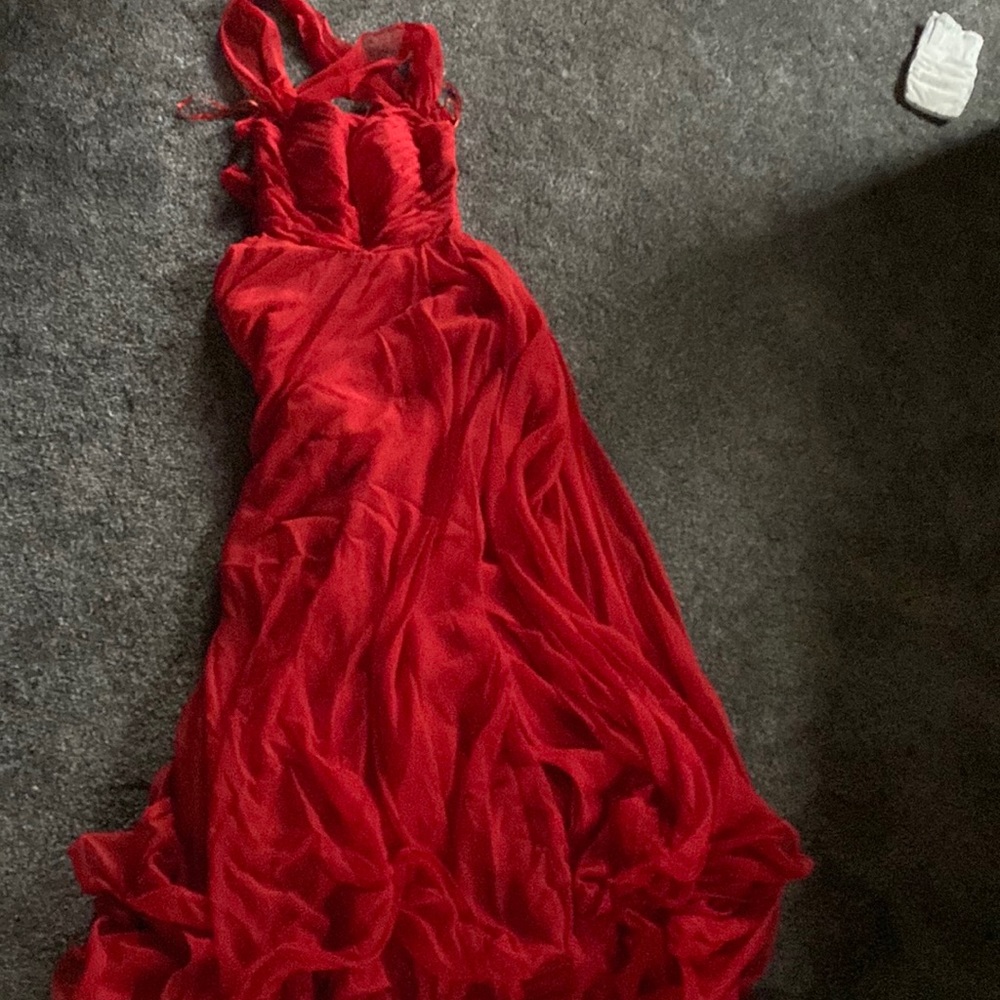 red prom dress WITH pockets
